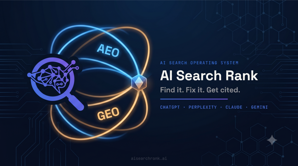 Diagram showing AEO and GEO converging as core disciplines in modern agency AI search strategy